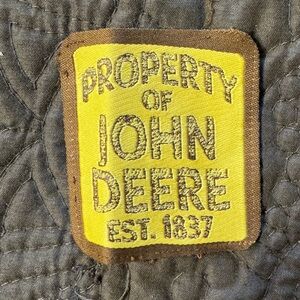 John Deere Yellow and Brown Emblem Cloth Patch